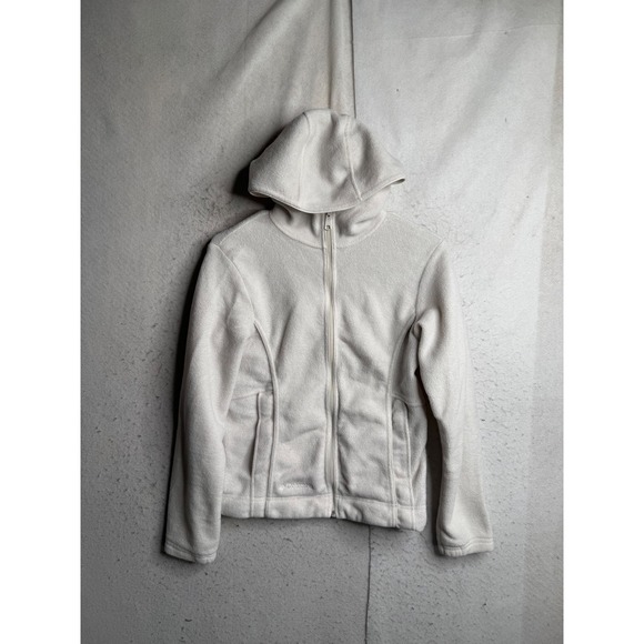 Columbia Jackets & Blazers - Columbia Womens Cream Fleece Full Zip Hoodie Jacket WL6561 Small